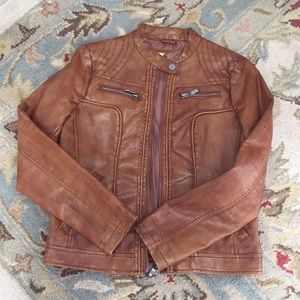 Ashley B Bernardo faux leather Moro jacket XS
